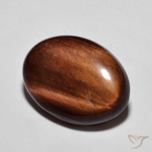 عين النمر Medium Dark-Brown طبيعي، بيضوي، 10.42 قيراط، غير شفاف
