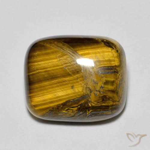 9.33ct طبيعي بني مصفر عين النمر, وسادة, غير شفاف