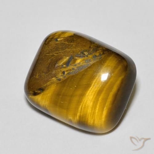 9.28ct طبيعي البني الفاتح عين النمر, وسادة, غير شفاف