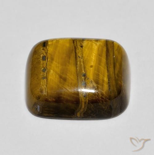 عين النمر Medium Light-Brown طبيعي، وسادة، 9.15 قيراط، غير شفاف