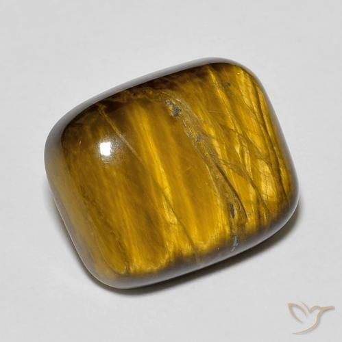 8.72ct طبيعي بني ذهبي عين النمر, وسادة, غير شفاف