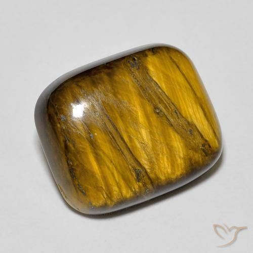8.85ct طبيعي بني مصفر عين النمر, وسادة, غير شفاف