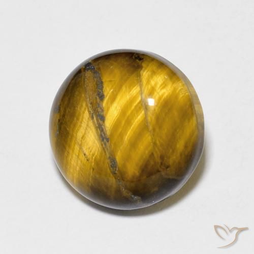 عين النمر Medium Light-Brown طبيعي، دائري، 6.66 قيراط، غير شفاف