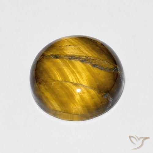عين النمر Medium Light-Brown طبيعي، دائري، 6.66 قيراط، غير شفاف