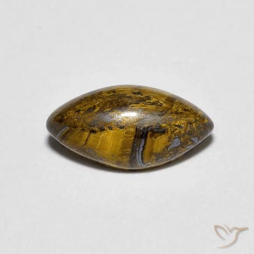 1.37ct طبيعي بني مصفر عين النمر, ماركيز, غير شفاف