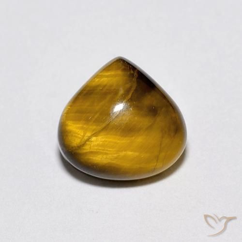 1.90ct طبيعي بني مصفر عين النمر, شكل الكمثرى, غير شفاف