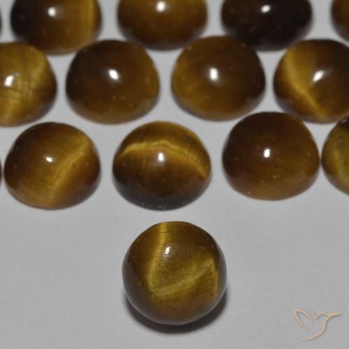 0.92ct طبيعي بنى دافئ عين النمر, دائري, غير شفاف