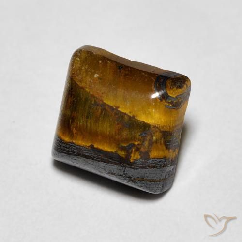 عين النمر Medium Dark-Brown طبيعي، مربع، 1.43 قيراط، غير شفاف