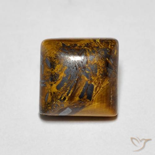 1.45ct طبيعي Medium Light-Brown عين النمر, مربع, غير شفاف