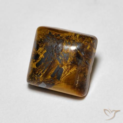 عين النمر Medium Light-Brown طبيعي، مربع، 1.45 قيراط، غير شفاف