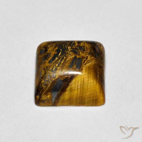 عين النمر Medium Light-Brown طبيعي، مربع، 1.45 قيراط، غير شفاف