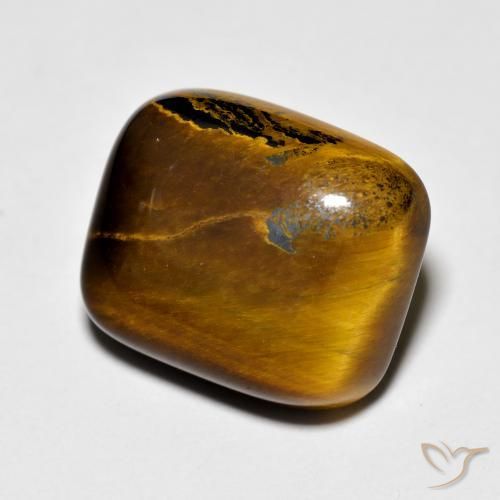 8.75ct طبيعي بني مصفر عين النمر, وسادة, غير شفاف