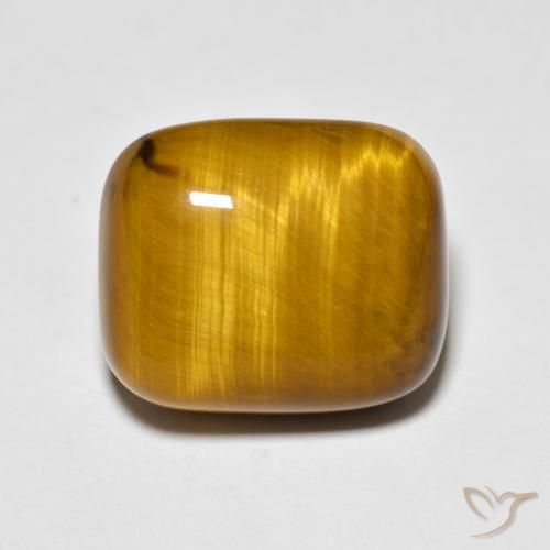 8.76ct طبيعي البني الفاتح عين النمر, وسادة, غير شفاف