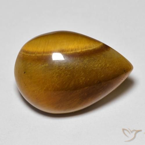 13.02ct طبيعي بنى دافئ عين النمر, شكل الكمثرى, غير شفاف