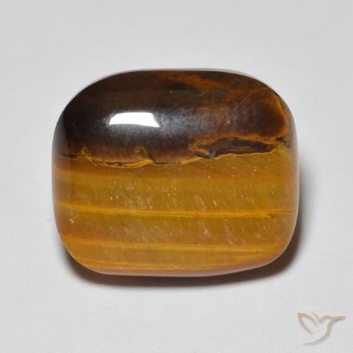 7.65ct طبيعي بني ذهبي عين النمر, وسادة, غير شفاف