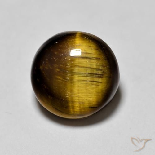 عين النمر Medium Dark-Brown طبيعي، دائري، 1.87 قيراط، غير شفاف