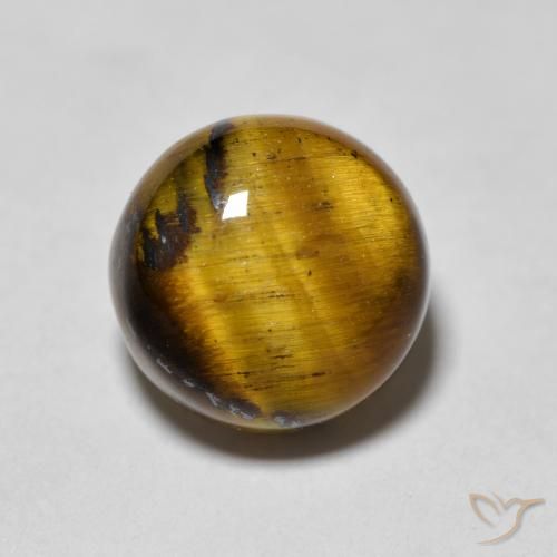 1.99ct طبيعي بني ذهبي عين النمر, دائري, غير شفاف