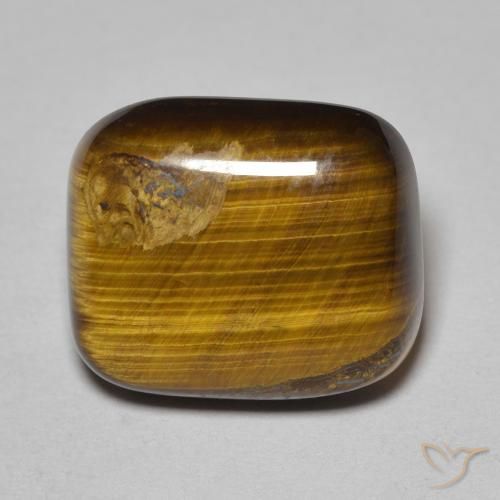 8.34ct طبيعي بني ذهبي عين النمر, وسادة, غير شفاف