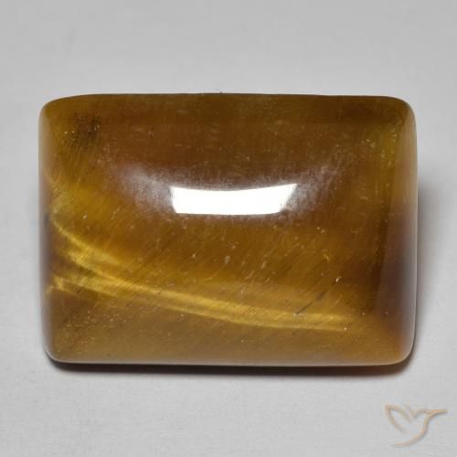 16.69ct طبيعي بنى متوسط عين النمر, باجيت, غير شفاف