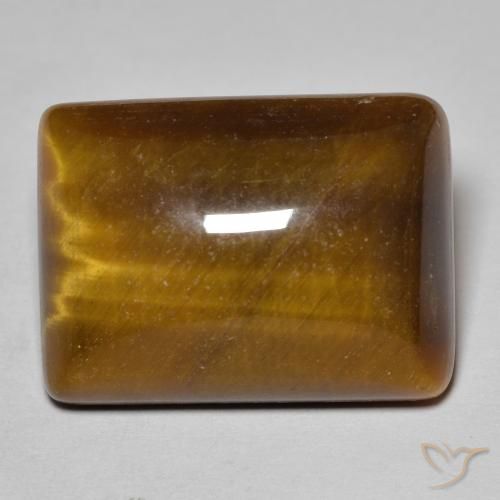 19.29ct طبيعي بني ذهبي عين النمر, باجيت, غير شفاف