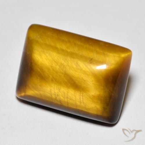 13.65ct طبيعي Medium Light-Brown عين النمر, باجيت, غير شفاف