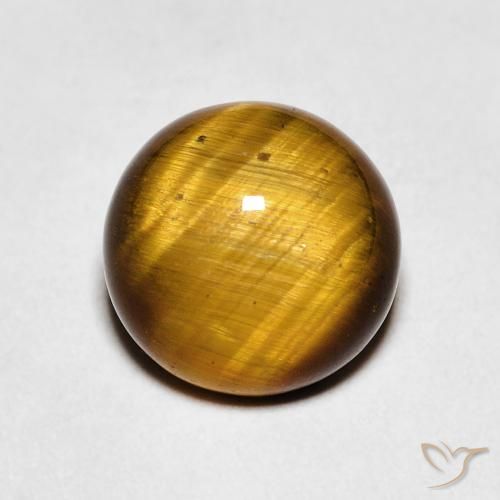 2.27ct طبيعي Medium Dark-Brown عين النمر, دائري, غير شفاف