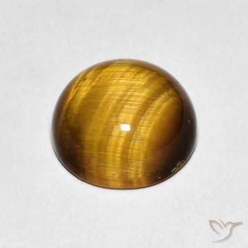 عين النمر Medium Dark-Brown طبيعي، دائري، 2.27 قيراط، غير شفاف