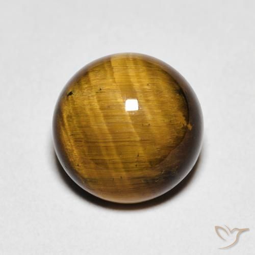 2.39ct طبيعي بني ذهبي عين النمر, دائري, غير شفاف