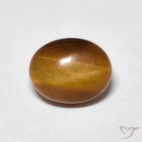 3.12ct طبيعي بنى دافئ عين النمر, بيضوي, غير شفاف