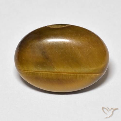 9.62ct طبيعي البني الفاتح عين النمر, بيضوي, غير شفاف