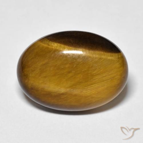 11.14ct طبيعي بني ذهبي عين النمر, بيضوي, غير شفاف