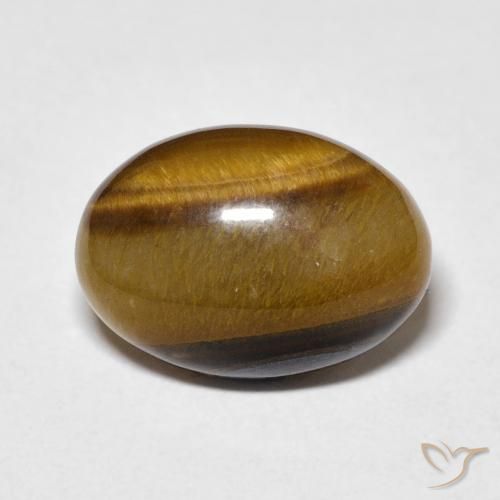 5.64ct طبيعي بني مصفر عين النمر, بيضوي, غير شفاف