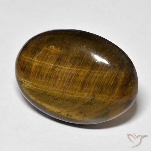 عين النمر Medium Light-Brown طبيعي، بيضوي، 24.85 قيراط، غير شفاف