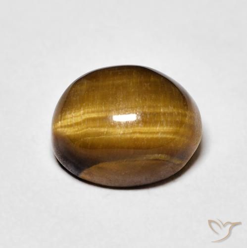 4.05ct طبيعي بني مصفر عين النمر, بيضوي, غير شفاف