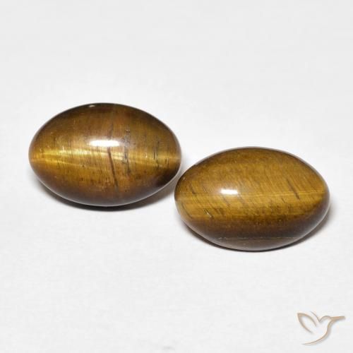 7.36ctw طبيعي Medium Dark-Brown عين النمر, بيضوي, غير شفاف