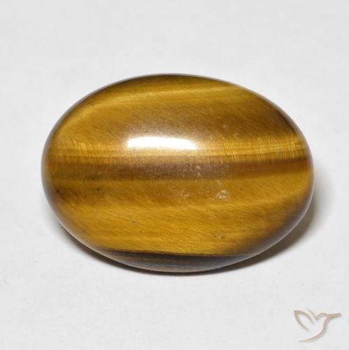 9.62ct طبيعي بنى متوسط عين النمر, بيضوي, غير شفاف