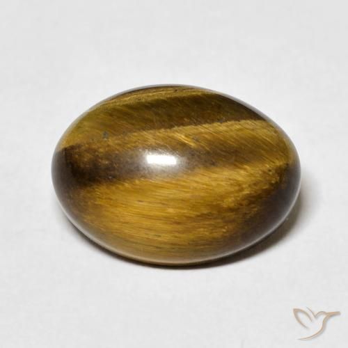 7.10ct طبيعي بني ذهبي عين النمر, بيضوي, غير شفاف