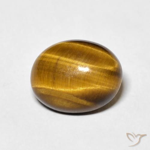 3.51ct طبيعي بنى متوسط عين النمر, بيضوي, غير شفاف