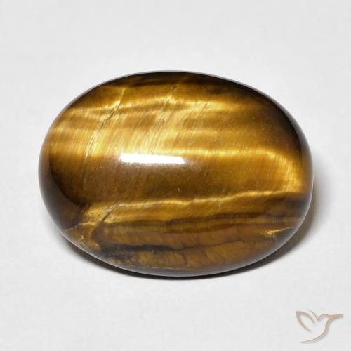 14.73ct طبيعي بنى دافئ عين النمر, بيضوي, غير شفاف