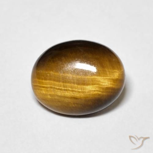 3.04ct طبيعي بني ذهبي عين النمر, بيضوي, غير شفاف