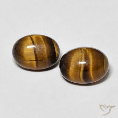 2.69ctw طبيعي Medium Dark-Brown عين النمر, بيضوي, غير شفاف