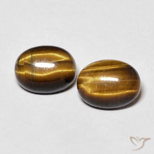 3.01ctw طبيعي Medium Dark-Brown عين النمر, بيضوي, غير شفاف