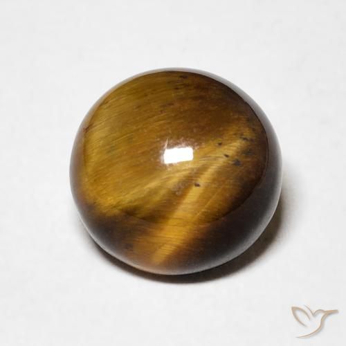 2.14ct طبيعي بنى دافئ عين النمر, دائري, غير شفاف