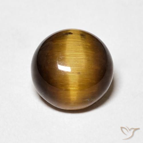 2.03ct طبيعي بني ذهبي عين النمر, دائري, غير شفاف