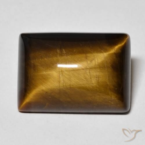 13.01ct طبيعي بني ذهبي عين النمر, باجيت, غير شفاف