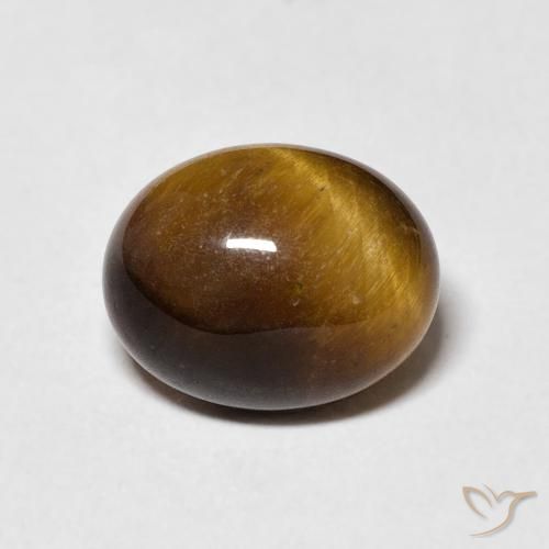 3.41ct طبيعي بنى دافئ عين النمر, بيضوي, غير شفاف