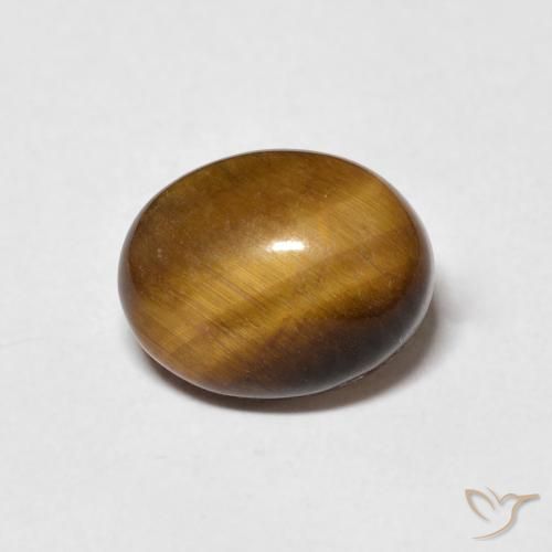 2.80ct طبيعي بني مصفر عين النمر, بيضوي, غير شفاف