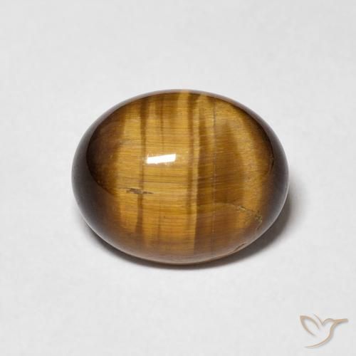 3.75ct طبيعي بني مصفر عين النمر, بيضوي, غير شفاف