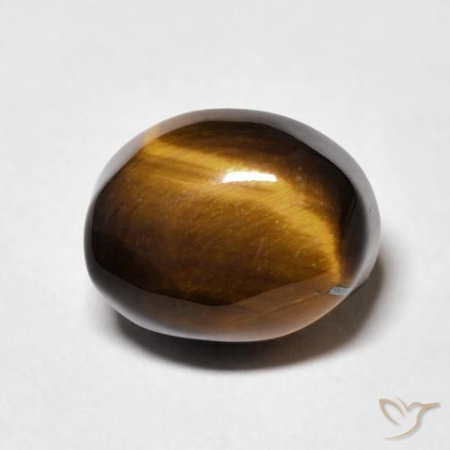 5.77ct طبيعي بني ذهبي عين النمر, بيضوي, غير شفاف