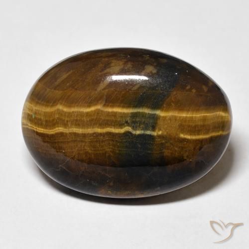25.59ct طبيعي بنى دافئ عين النمر, بيضوي, غير شفاف